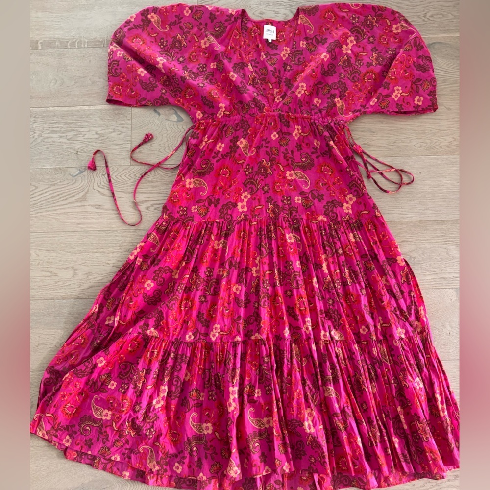 MISA Los Angeles Ysabel tiered ruffle cotton floral dress size small